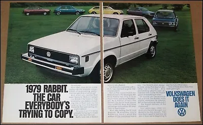 1979 Volkswagen Rabbit 2-Page Print Ad 1978 Car Advertisement Viceroy Cigarettes • $12.39