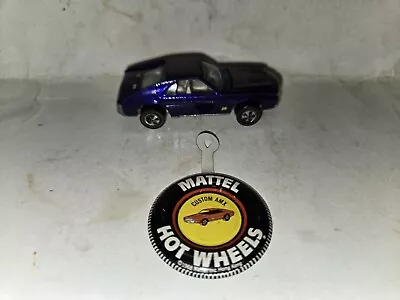 Vintage Mattel Hot Wheels Redline 1968 Custom A.M.X.PurpleAMC AMXTin Button • $175