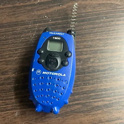 Single Motorola Talkabout T5100/5200 Black/Blue 14 Channel Walkie Talkie • $8