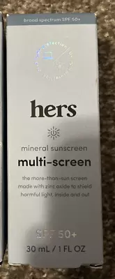 Hers Mineral Sunscreen Multi-Screen SPF 50+ 1oz / 30mL NEW - Exp 02/24 • $6.17