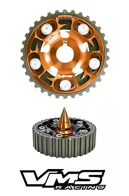 Orange Vms Racing Adjustable Cam Gear + Spiked Bolt For Honda Sohc D15 D16  • $79.88