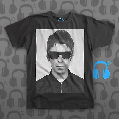 Music Threads Black Standard Fit Liam Gallagher Oasis Crew Neck T-shirt • £19.99