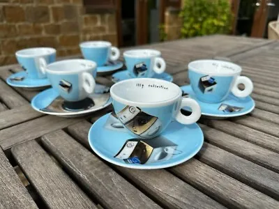 £150 • Buy Illy Art Collection Norma Jeane International Flight 2002 - 6 Cups & Saucers