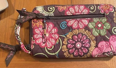 Vera Bradley MOD FLORAL Lg Wallet Zip Around Clutch 8”x5” FALL 2007 Collection • $20