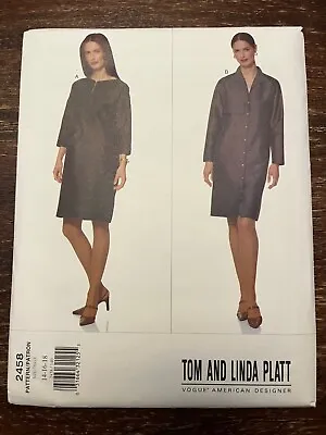 Vogue 2458 UNCUT Sewing Pattern Misses' Dress Size 14-16-18 Tom & Linda Platt • $11.99
