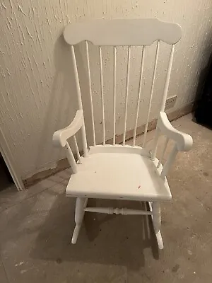 £175 • Buy Wooden Rocking Chair Suit Baby Nursery Painted White