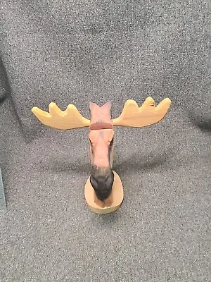 Peepers Eyeglass Holder Wooden Carved Moose Head  • $14.95