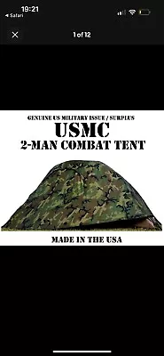 Usmc 2-man Combat Tent Complete Shelter System Us Military • $275