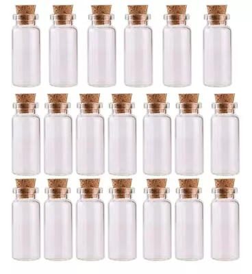 20Pcs 10ml Glass Bottles With Cork StopperEmpty Small Sample Glass Bottles T... • $19.21