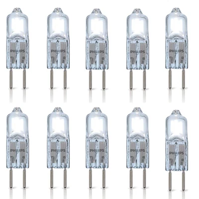 £3.95 • Buy Philips 10W 12V G4 Capsule Halogen Bulbs, 2700K Warm White, Dimmable (10 Bulbs)