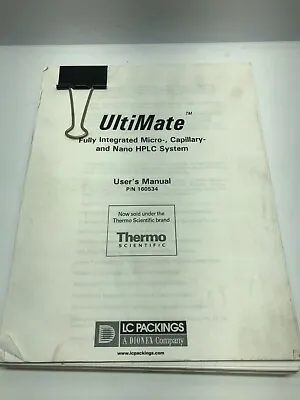 Thermo UltiMate Fully Integrated Micro Capillary Nano HPLC System USER MANUAL • $120.99