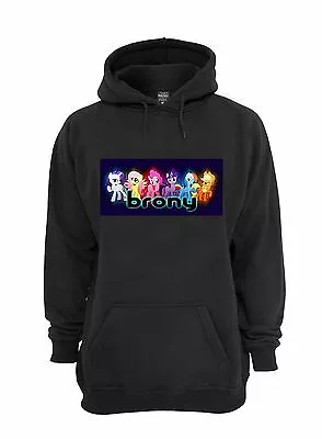 L@@K! MLP Brony Sweatshirt - Black - Youth And Adult - Friendship Is Magic • $34.95