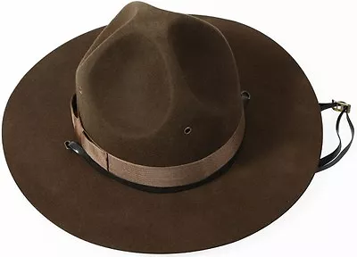 Trooper Brown Drill Sergeant Wool Felt Campaign Hat 63/4 To 73/4  BY ROTHCO • $107.99