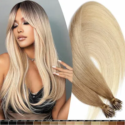 14 -24  Nano Ring Hair Extensions Beads 100% Real Remy Human Hair THICK Blonde • $47.60
