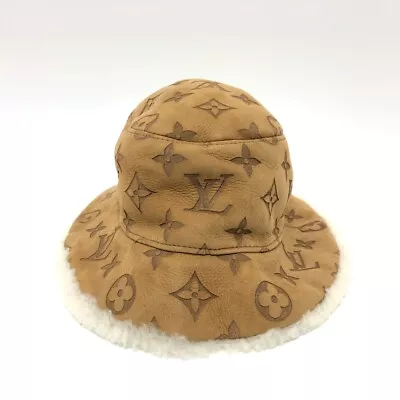 Auth Louis Vuitton Mp2723 M76576 Chapeau Bucket Hat Mouton Brown Head:55cm F/s • $635.40