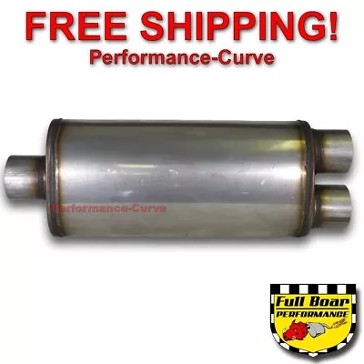 Performance Exhaust Muffler MAX FLOW SS 5x8 - Center 3  / Dual 3  MF2298 • $56.95