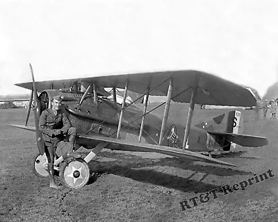 Aviation Ace Captain Eddie Rickenbacker Next To His Spad 8x10 Photo • $12.95