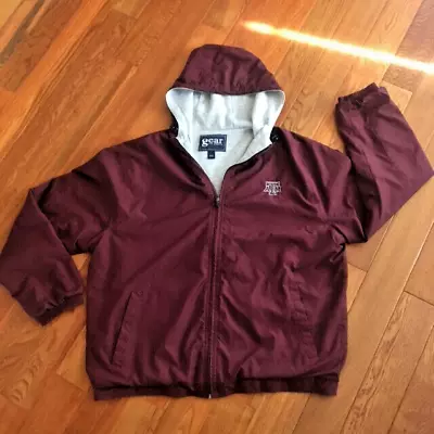 Gear FOR SPORTS® Mens Maroon Texas A&M Hooded/ Full Zip Jacket | Size L | VGUC • $32.95