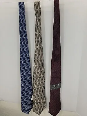 Crazy Horse Claiborne And Stafford  Ties Mens Regular Lot Of 3 New With Tags • $12.99