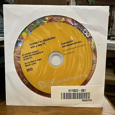 Microsoft Office Home And Student 2010 DVD With License  No Subscription.    • $30