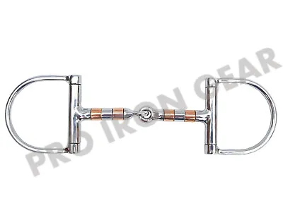 D Ring Horse Bit Snaffle Bit With Copper Rollers Bit Stainless Steel • $24.99