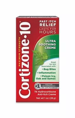 Cortizone-10 Maximum Strength 1% Hydrocortisone Anti-Itch Cream 1 Oz • $7.99