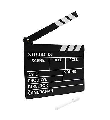 Director's Movie Clapper Black & White 10 X9  Board Film Clapboard Theater Prop • $1.50