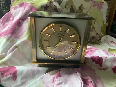 £14.99 • Buy Vintage Metamec Brass Carriage, Mantle Clock. Working Quartz Working