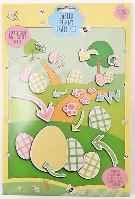 🐣 Easter Egg Hunt Bunny Feet Trail Kids Party Game Activity Shaped Cards Kit • £3.75