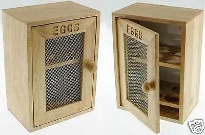 £10.95 • Buy Wooden 2 Tier Chicken Egg Holder Cupboard Cabinet Kitchen Storage Wood Rack