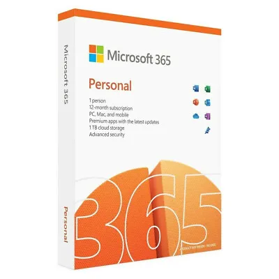 Microsoft Office 365 Personal 5 Devices 1 Year PC Mac 2024 Same Day Key Delivery • £46.66