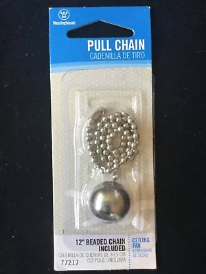 Westinghouse Pull Chain For Light Ceiling Fan 12” Beaded Brushed Nickel NEW • $7.97