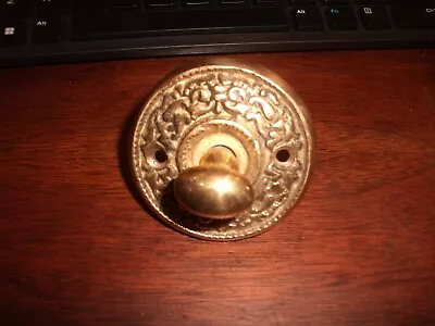 Decorative Mechanical Doorbell Cover &Twist .186  Sq Shaft 1.5  Long All Brass • £27.02