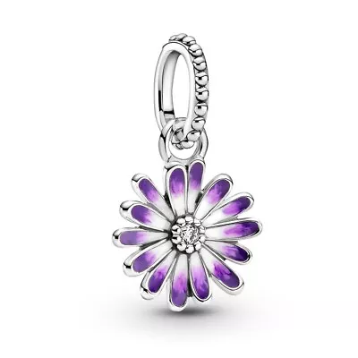 $39.95 • Buy PURPLE DAISY S925 Sterling Silver Pandora Charm NEW Free Post 798771C01