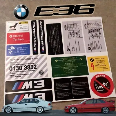 BMW E30 Premium Quality Decal Set Stickers Label Set FAST SHİP DHL • $34.90