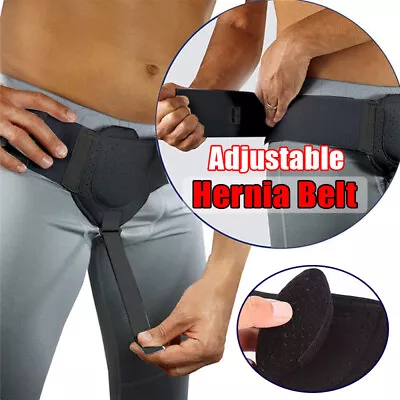 Inguinal Groin Hernia Belt For Men Abdominal Groin Removable Support Truss Brace • £8.49