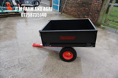 GARDEN TIPPING TRAILER STEEL 1m X 800 X 35 REMOVABLE SIDES Or FLAT BED NO VAT • £150