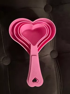 Pink Plastic Heart Shaped Measuring Cups • $7.70