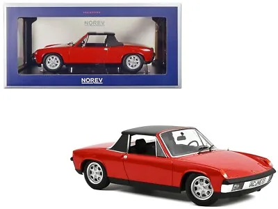 1972 Vw-porsche 914 1.7 Bahia Red 1/18 Diecast Model Car By Norev 187690 • $135.99