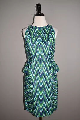 MILLY OF NEW YORK NEW $368 Thea Peplum Sheath Dress Abstract Print Size 4 • $20