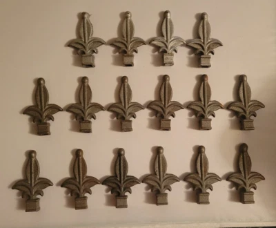 $29.99 • Buy 16 Vintage Antique Style Cast Iron Fleur De Lis Finial Garden  Decor