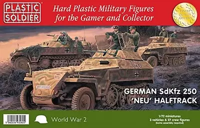 WW2V20035 - 1/72 GERMAN SdKfz 250 NEU HALFTRACK Plastic Soldier Company NEW • £20.29