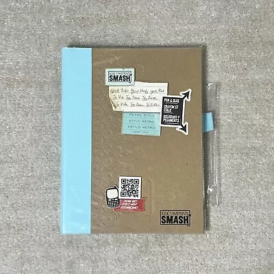 K & Company Smash Book Blue Retro Style Scrapbook Memory Keeper No Pen Glue • $30