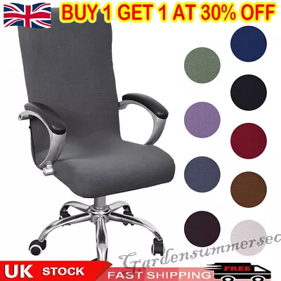 Stretch Computer Office Chair Covers Slipcover Desk Task Rotat Seat Cover Home` • £3.79