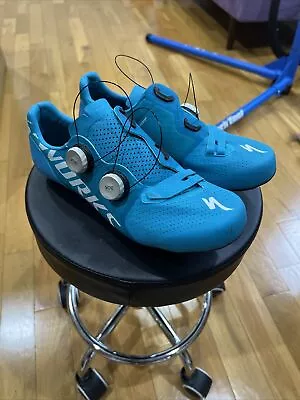 S Works 7 Carbon Road Shoe Size 42.5 Blue And White Mens Specialized • $77