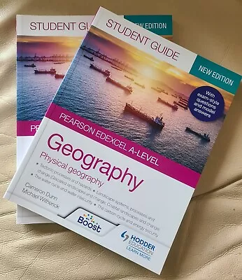 Pearson Edexcel A Level Geography Bundle - Physical & Human - Like New • £10