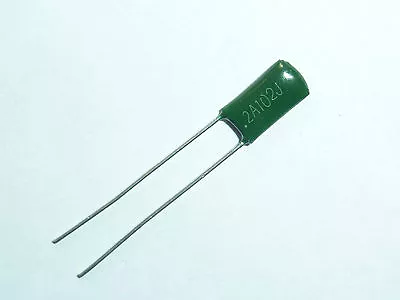 20PCS 100V 0.001uF 1nF 1000pF 2A102J ±5% Mylar Film Capacitors Radial • $1.09