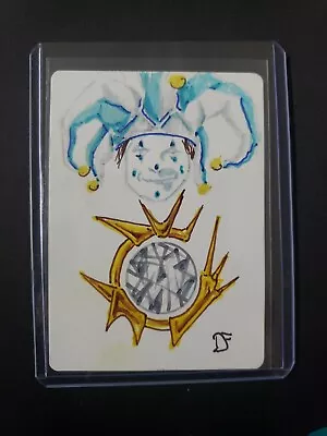 MTG Mox Diamond Sketch Dan Frazier Altered Art Magic Artist Proof SIGNED Jester. • $349