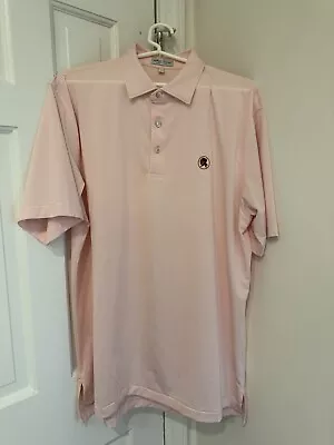 Peter Millar Summer Comfort Pink Seminole Polo Shirt Size L • $90