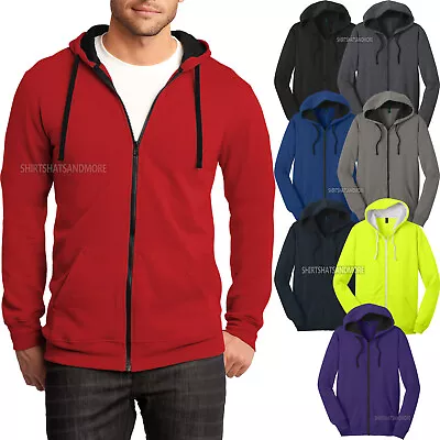 MENS Warm Fleece Full Zip Hoodie Jacket Hoody Sweater Pockets XS-XL 2XL 3XL 4XL • $28.50